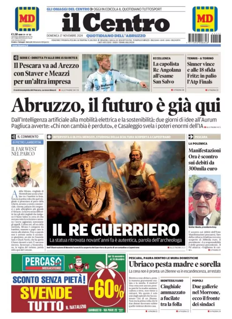 Prima-pagina-il centro-oggi-edizione-del-2024-11-17